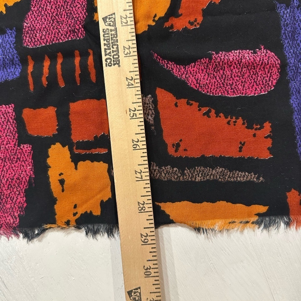 Vintage Ray Strauss Rayon Fabric Panel 28 X 28 Abstract Print USA Remnant - Picture 6 of 9